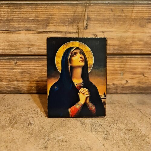 Освященная икона Умиления Плачущая Богородица, 19*26 см