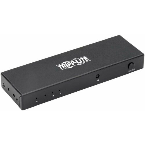 Переключатель аудио-видео Tripplite B119-003-UHD 3xHDMI (f)/HDMI (f) 1м. феррит. кольца позолоч. конт. черный