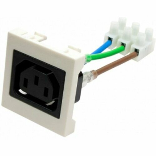 Гнездо Lanmaster IEC 60320 C13 10A 250V формата Mosaic 45x45 мм 1003₽