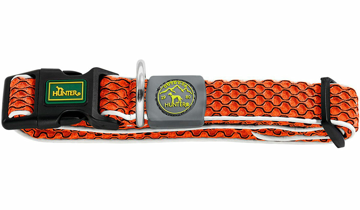 Ошейник для собак Hunter Hilo Vario Basic сетчатый текстиль оранжевый 33 – 50 см NEW