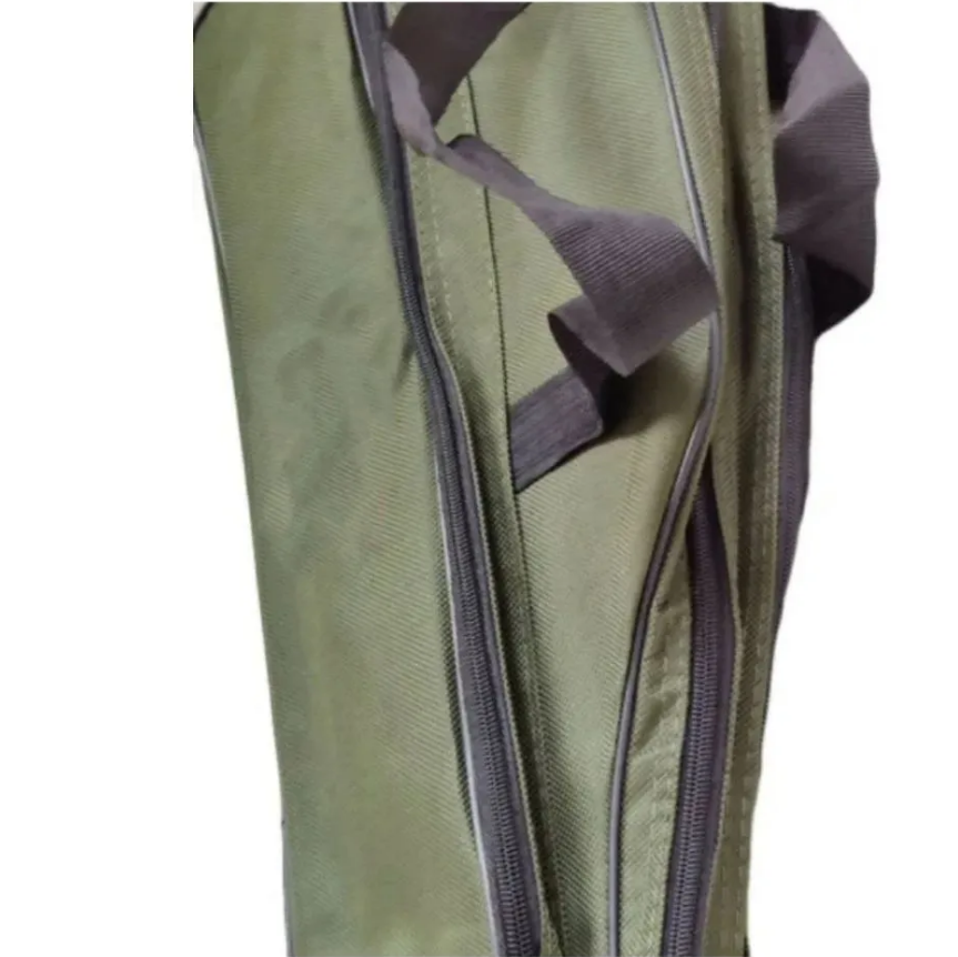 Сумка-чехол для удочек, спиннингов, удилищ и снастей 100 см (2 отделения + 1 боковой карман), зеленый