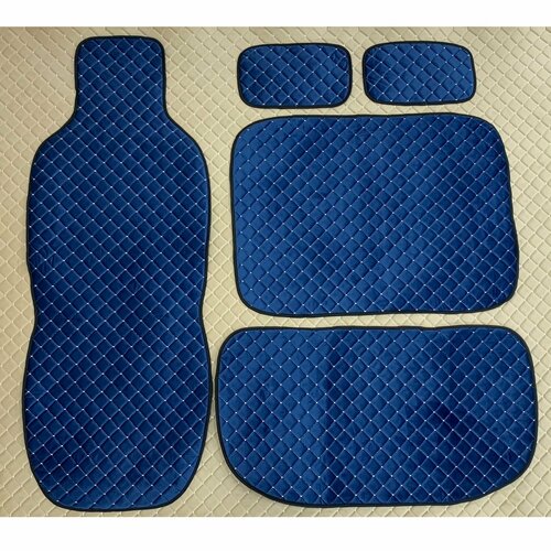 Накидки Чехлы на сиденья С боковинами и подголовниками из стёганного велюра цвет Синий для Газель Бизнес Некст 2878₽