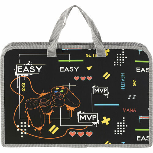 Папка для тетрадей Комус Класс , Джойстик, А4, молн, руч, пласт,75мм, ПТ 14-4