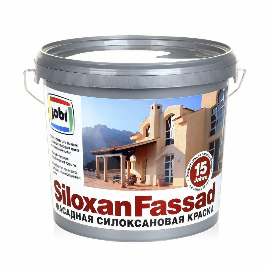 JOBI SiloxanFassad Краска фасадная силоксановая цвет белый 5 л