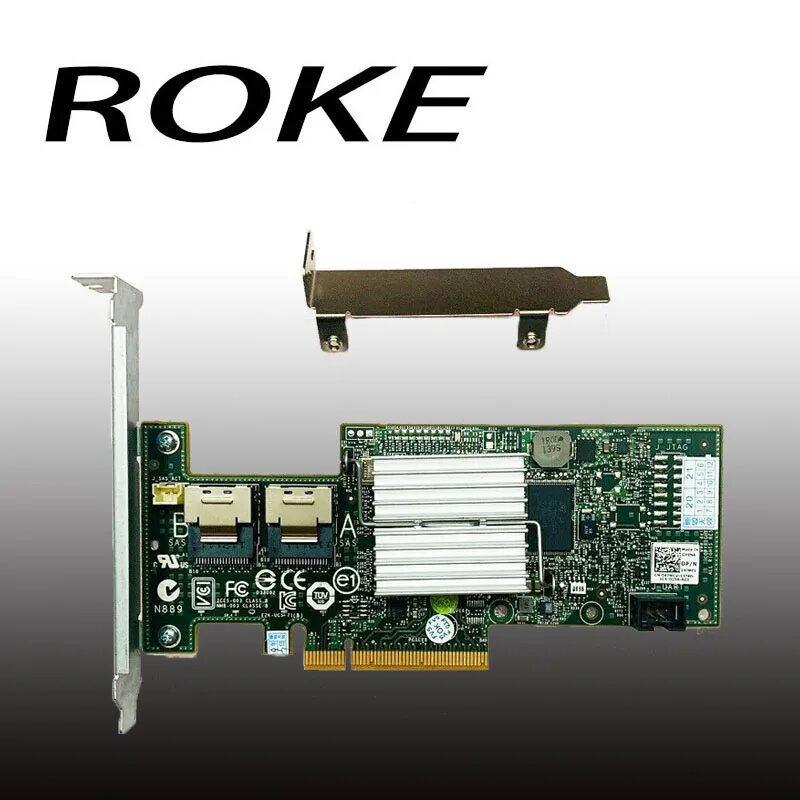 For Dell H200 6Gbps HBA LSI 9211 P20 IT Mode ZFS FreeNAS unRAID + 2* SATA Cable — фото 1