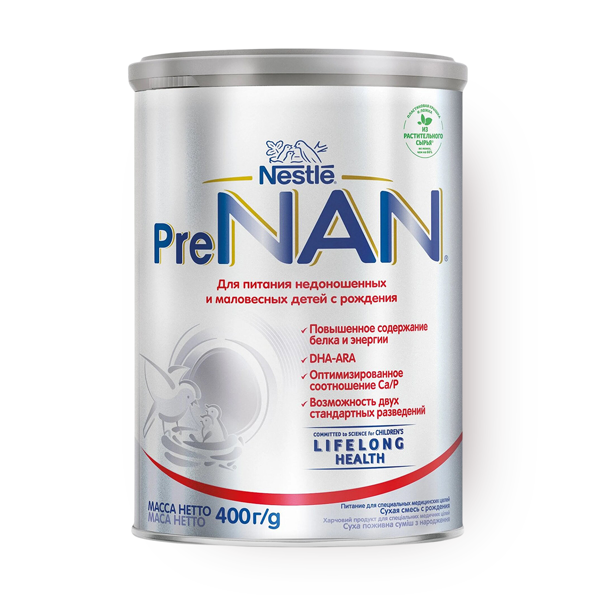 Смесь молочная Nestle PreNAN, с рождения, сухая, без пальмового масла, 400 г