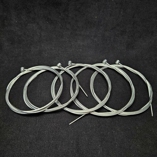 Комплект тросов для тормоза TXED Steel (5 штук), гальваническое покрытие, 1.5. x2100 мм, серебристые