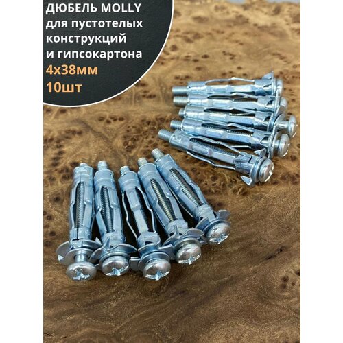 фото Дюбель molly 4х38 для пустотелых конструкций, 10 шт. 23 болта
