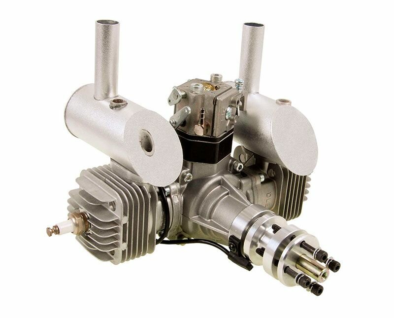 фото Бензиновый авиамодельный двигатель DLE-40 (2 цилиндра, 40 см.3, 4.8 л. с.)