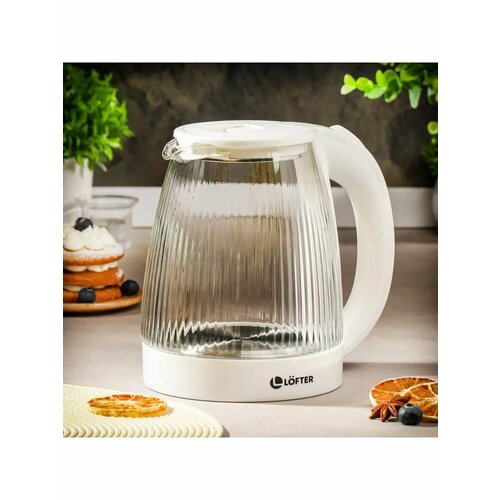 Чайник электрический CX-K313-18BW белый 18 л 1500 Вт стекло Lofter 144200₽