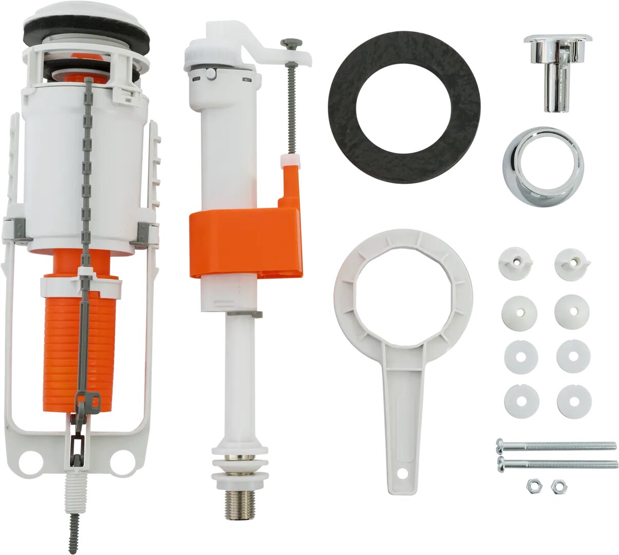 фото Арматура с кнопкой разъединяемой Equation пластик нижняя подводка