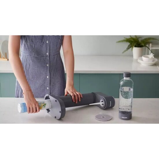 Сатураторы И Сифоны Для Газирования Xiaomi Сифон для газирования Philips c цилиндром CO 2, ADD4901GR/10, Grey