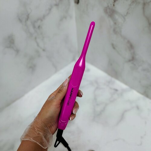 Утюжок для челки титановые пластины Happy Hair розовый матовый 5880₽