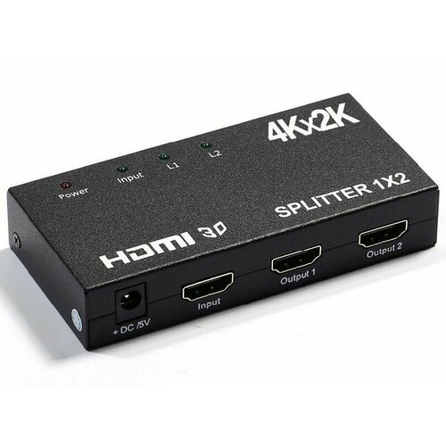 HDMI Splitter разветвитель сплиттер 1x2 UHD 4Kx2K + Зарядное Устройство