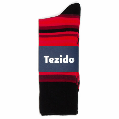 фото Носки tezido, размер 41-46, красный/черный/серый