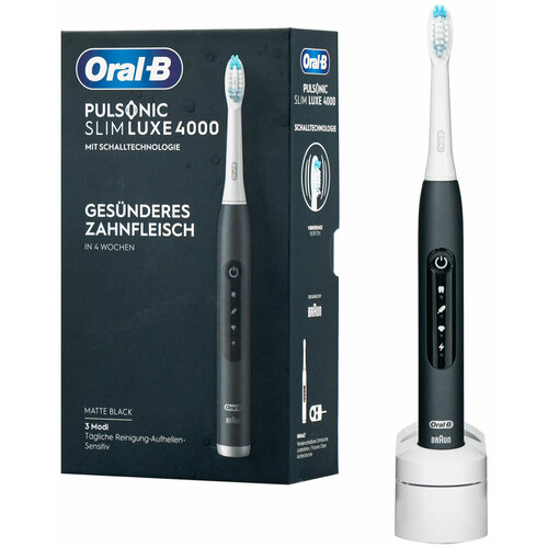 Электрическая зубная щетка Oral-B Pulsonic Slim Luxe 4000 черный 17474₽