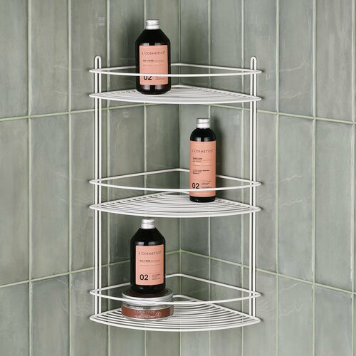 Полка угловая 222х222х474 см цвет белый 1225₽