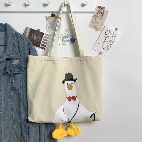 Сумка шоппер Bag & You, бежевый, белый