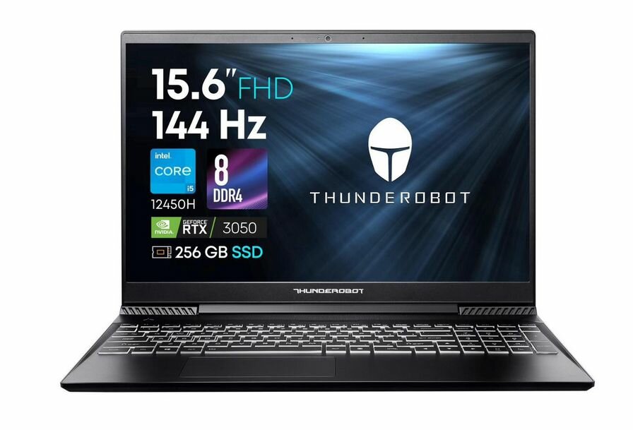 15.6" Ноутбук Thunderobot 911 Air XS D (JT009Y00CRU) черный - 1920x1080, AHVA, Intel Core i5 12450H, ядра: 8 х 2 ГГц, 8 ГБ, SSD 256 ГБ, GeForce RTX 3050 - 4 ГБ, без ОС