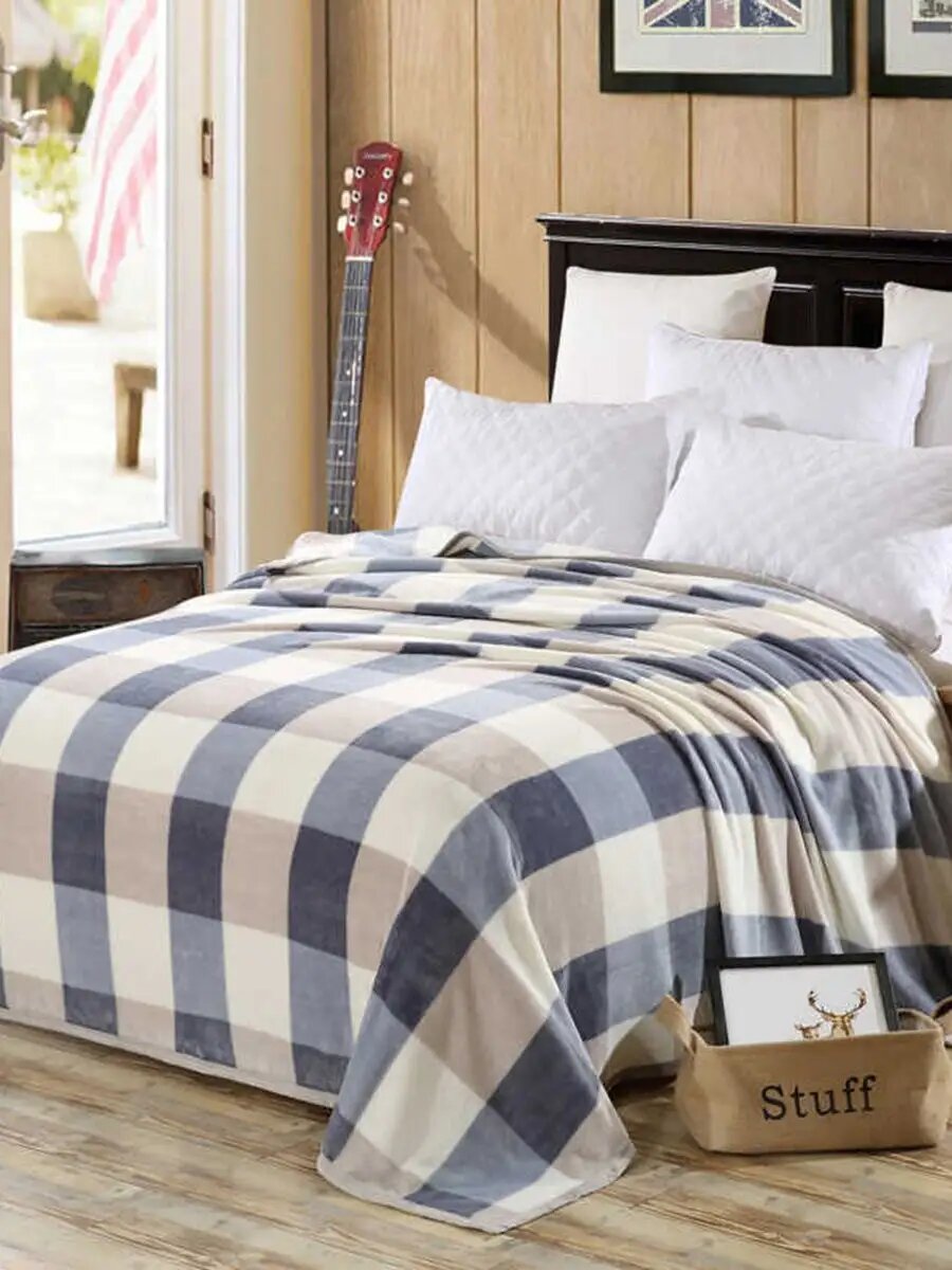 Плед 200х220 евро на кровать Lindo