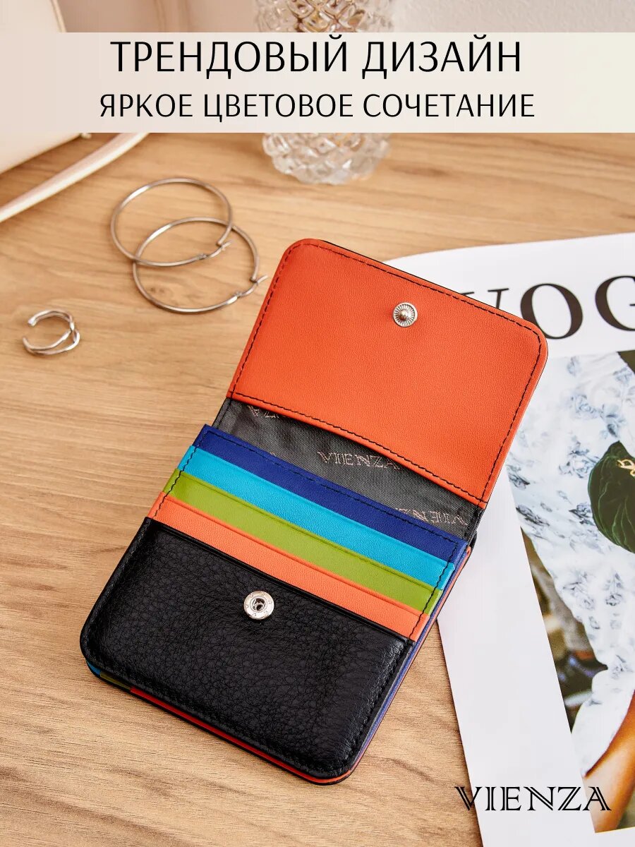 Кошелек VIENZA, фактура зернистая, black — фото 1