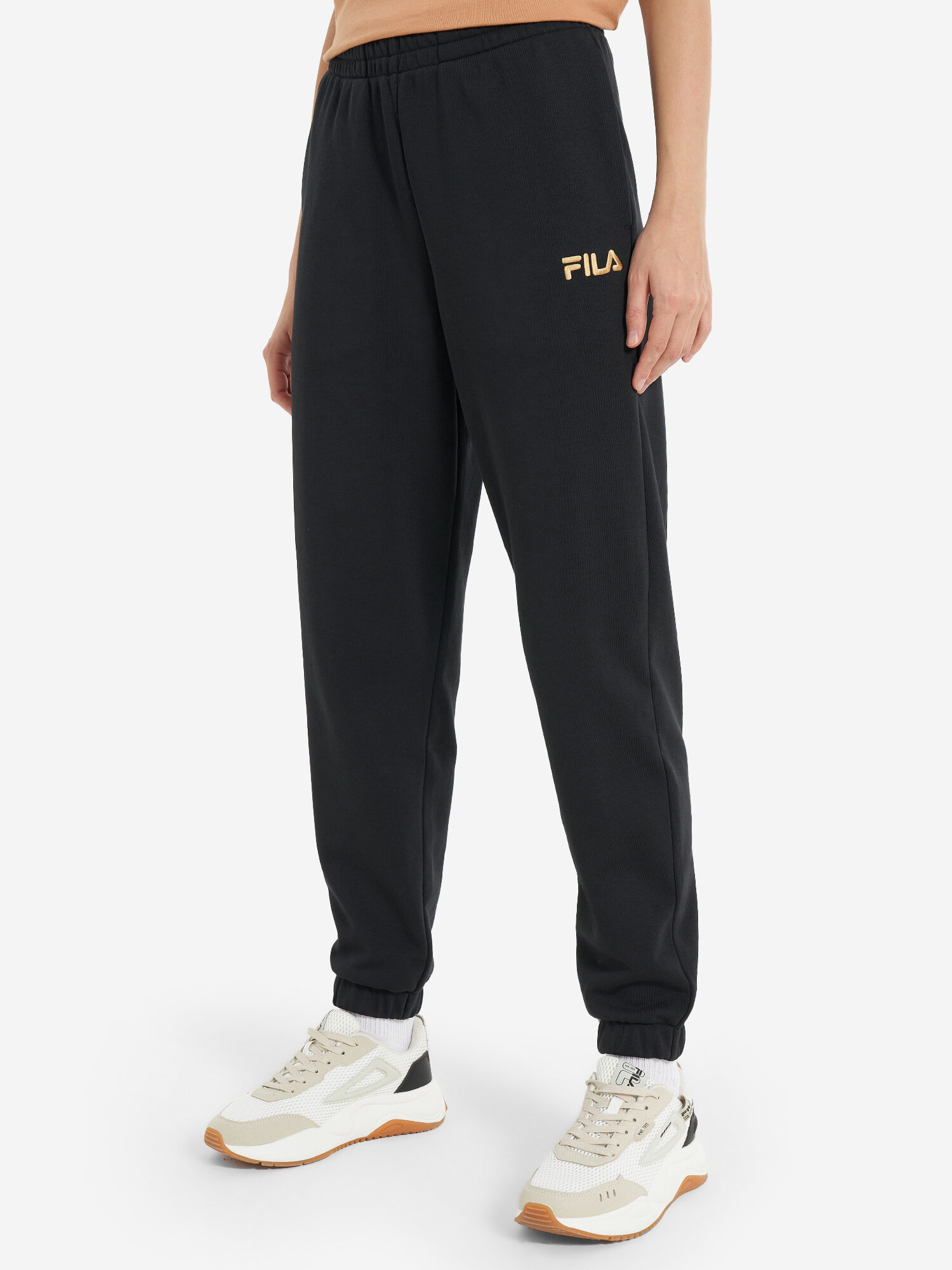 Брюки спортивные Fila Women's Essentials Loose Pants, размер 44-46, черный — фото 1