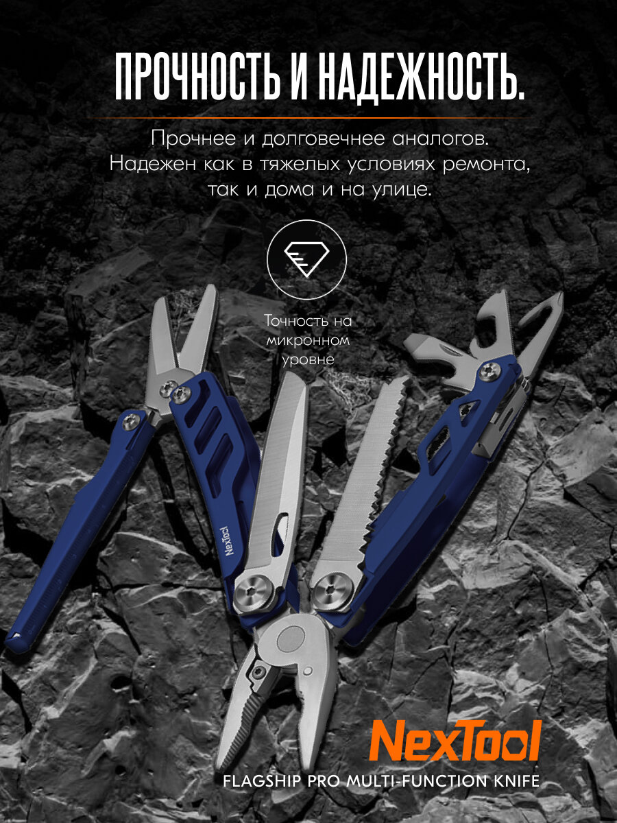 Мультитул NexTool Flagship Pro NE20284 (синий) — фото 1