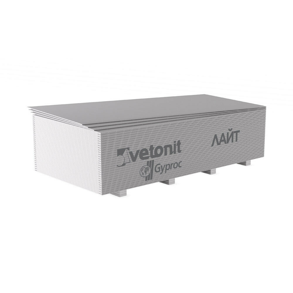 Гипсокартон Vetonit (Gyproc) Лайт 2500х1200х95 мм для потолка