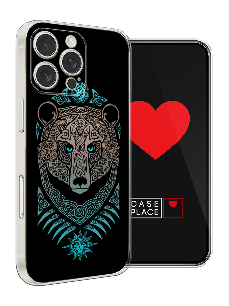 Чехол на Apple iPhone 16 Pro Max / Айфон 16 Про Макс с принтом Кельтский медведь — фото 1