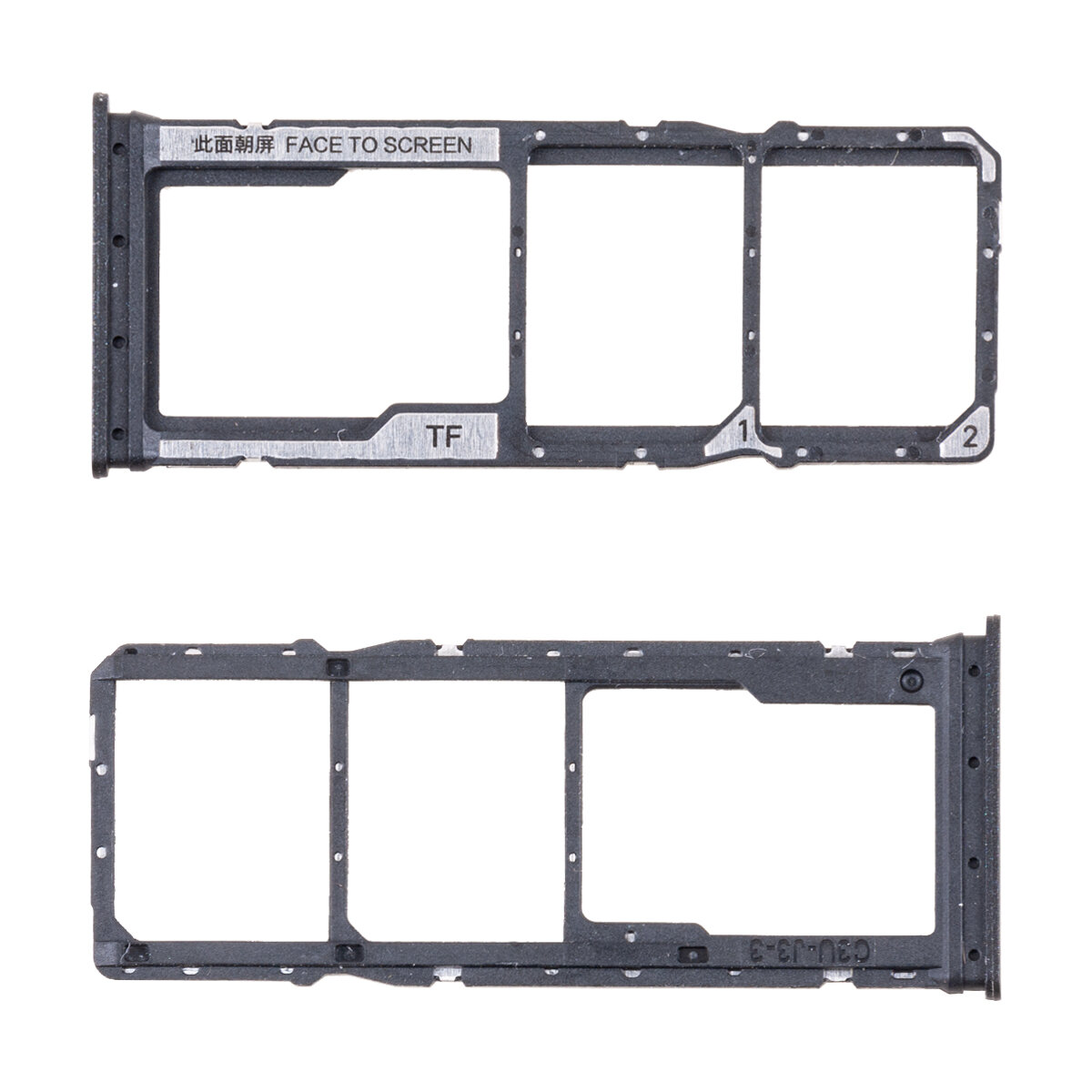 Лоток sim-карты для Xiaomi Redmi 13C (23108RN04Y) и карты памяти <черный> — фото 1