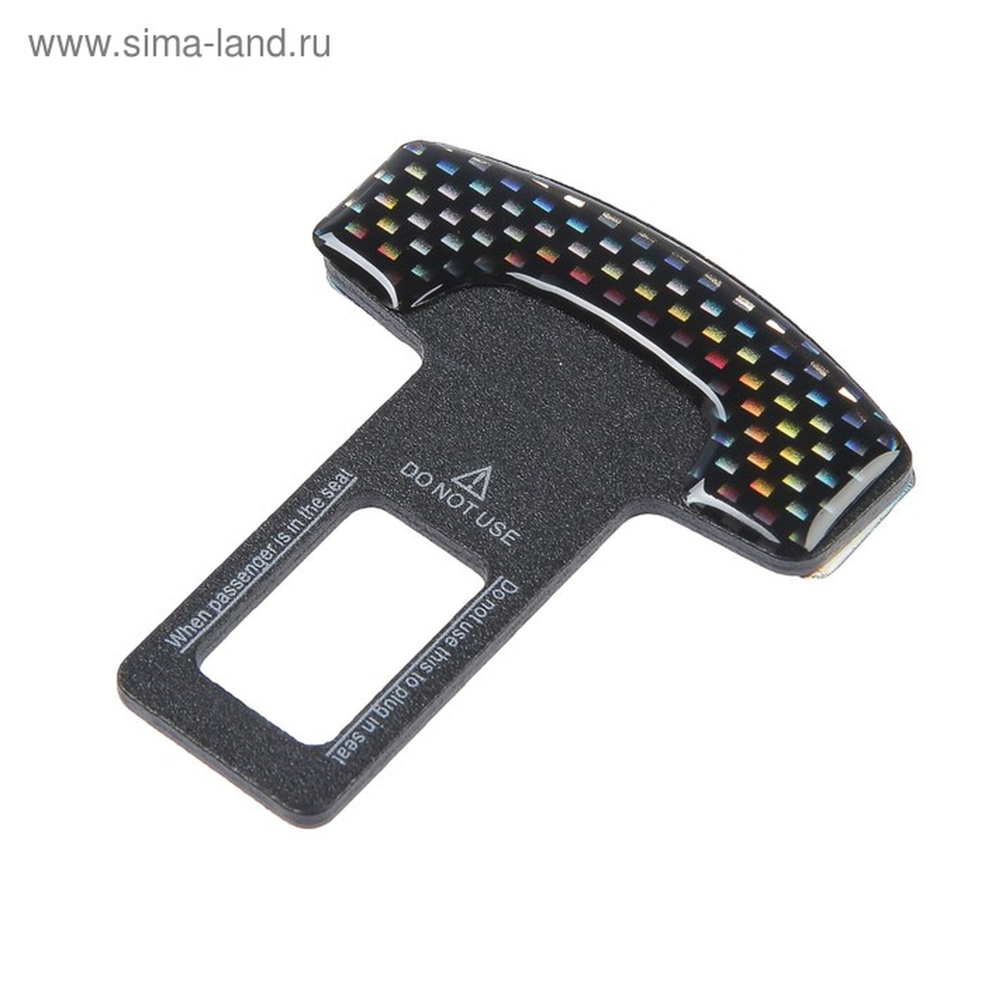 Заглушка ремня безопасности TORSO металлическая черный 1 шт