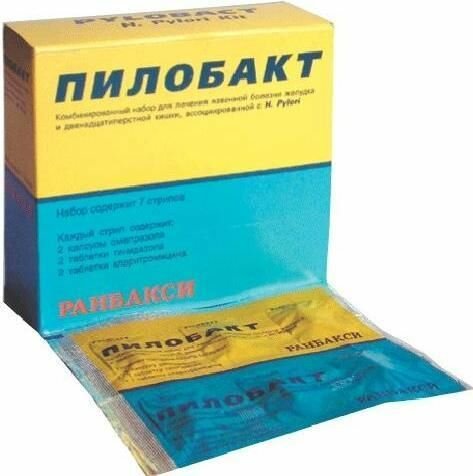 Пилобакт набор таблеток и капсул  6 шткомпл 7 шт