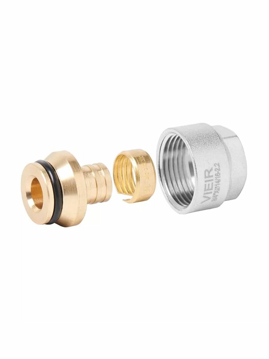 Евроконус Vieir VR1622C для труб PEX латунный 3/4″-16×2.2 110°C