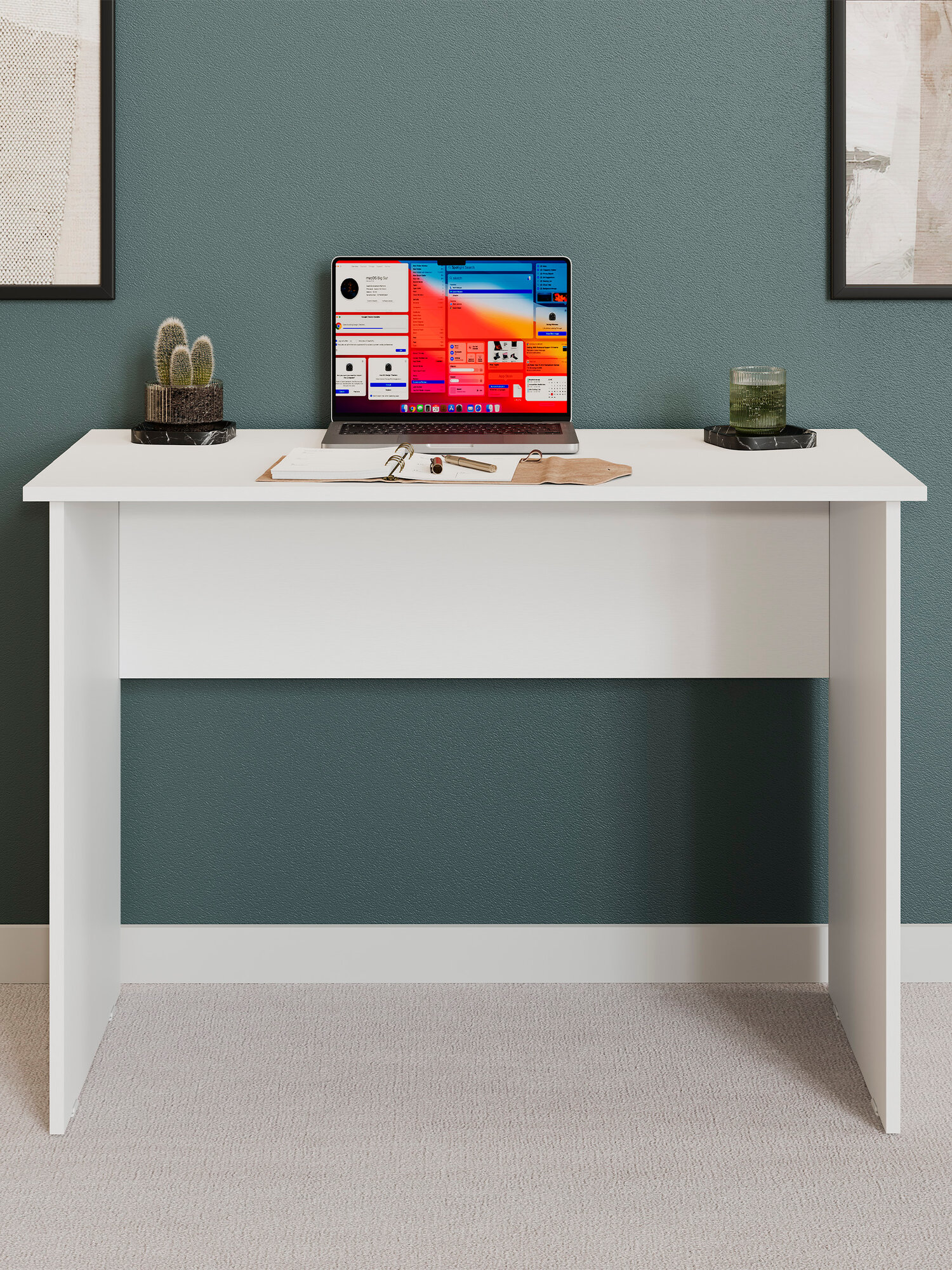 Стол письменный , компьютерный , в офис Тип 14 (1000) Белый Ясень