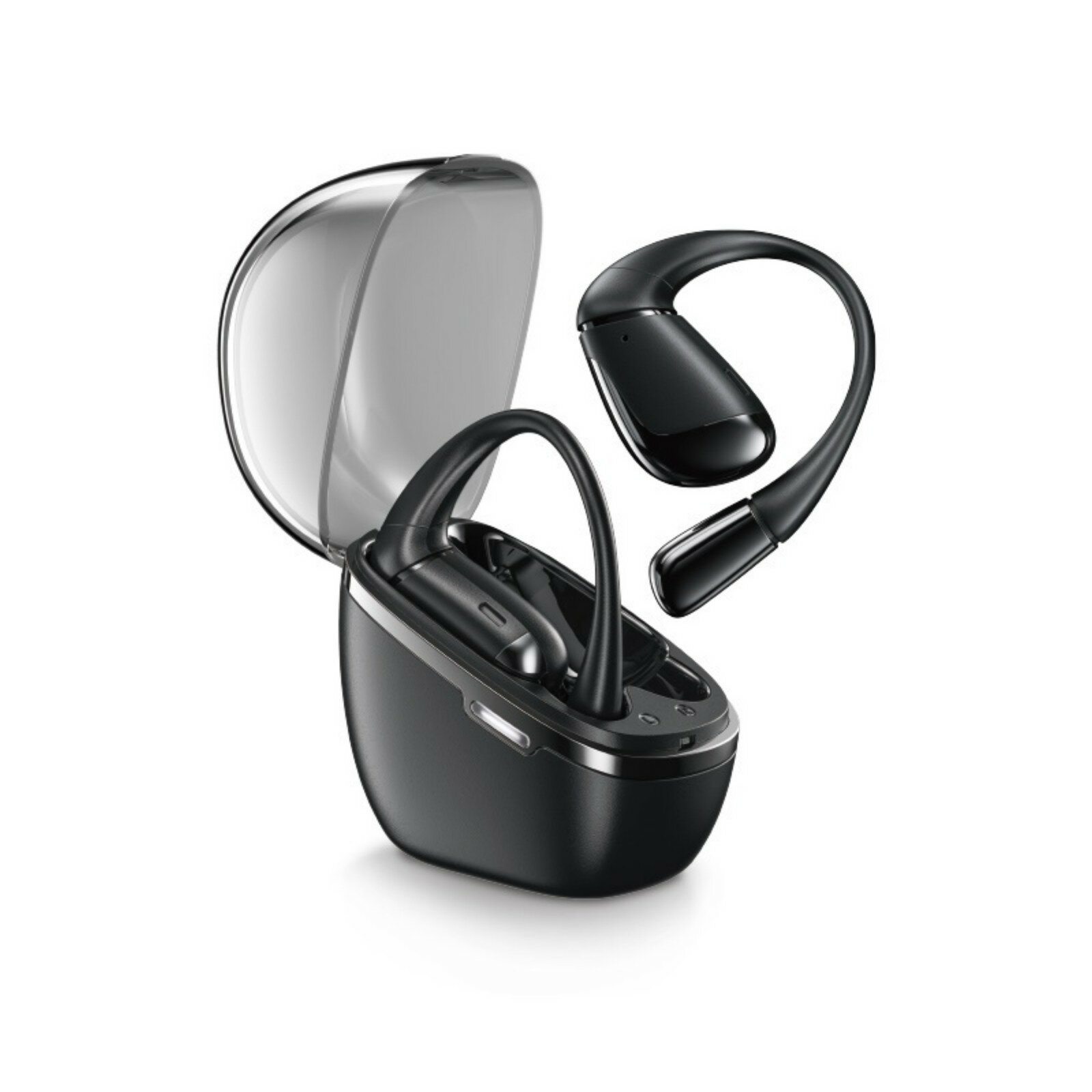 Наушники беспроводные для спорта и вождения S06 OWS накладные, Bluetooth 5.4 чёрные