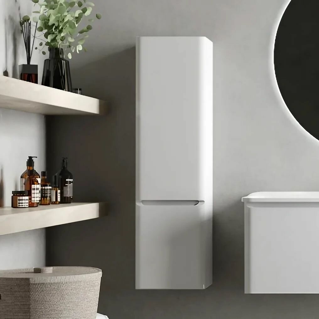 Шкаф пенал для ванной AQUAme S4 AQM9004WH