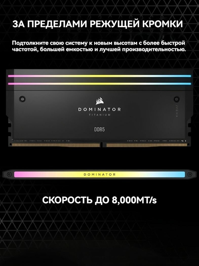 Corsair DOMINATOR TITANIUM RGB оперативная память DDR5 7000МГц 96Гб (2x48Гб) CL40 — фото 1