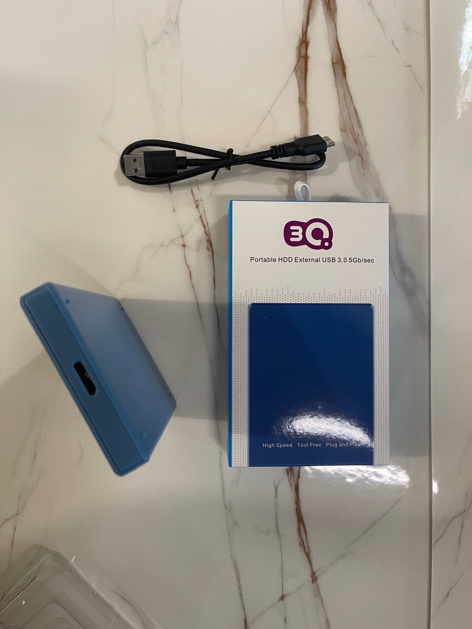 Внешний жесткий диск HDD RMC Portable HDD External 500 ГБ небесно голубой — фото 1