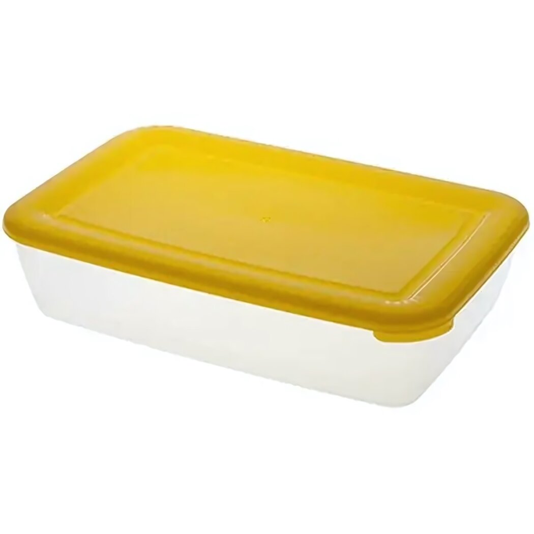 Контейнер для СВЧ «лайт» 3л с герметичной крышкой пластик прямоугольный цвет в ассортименте