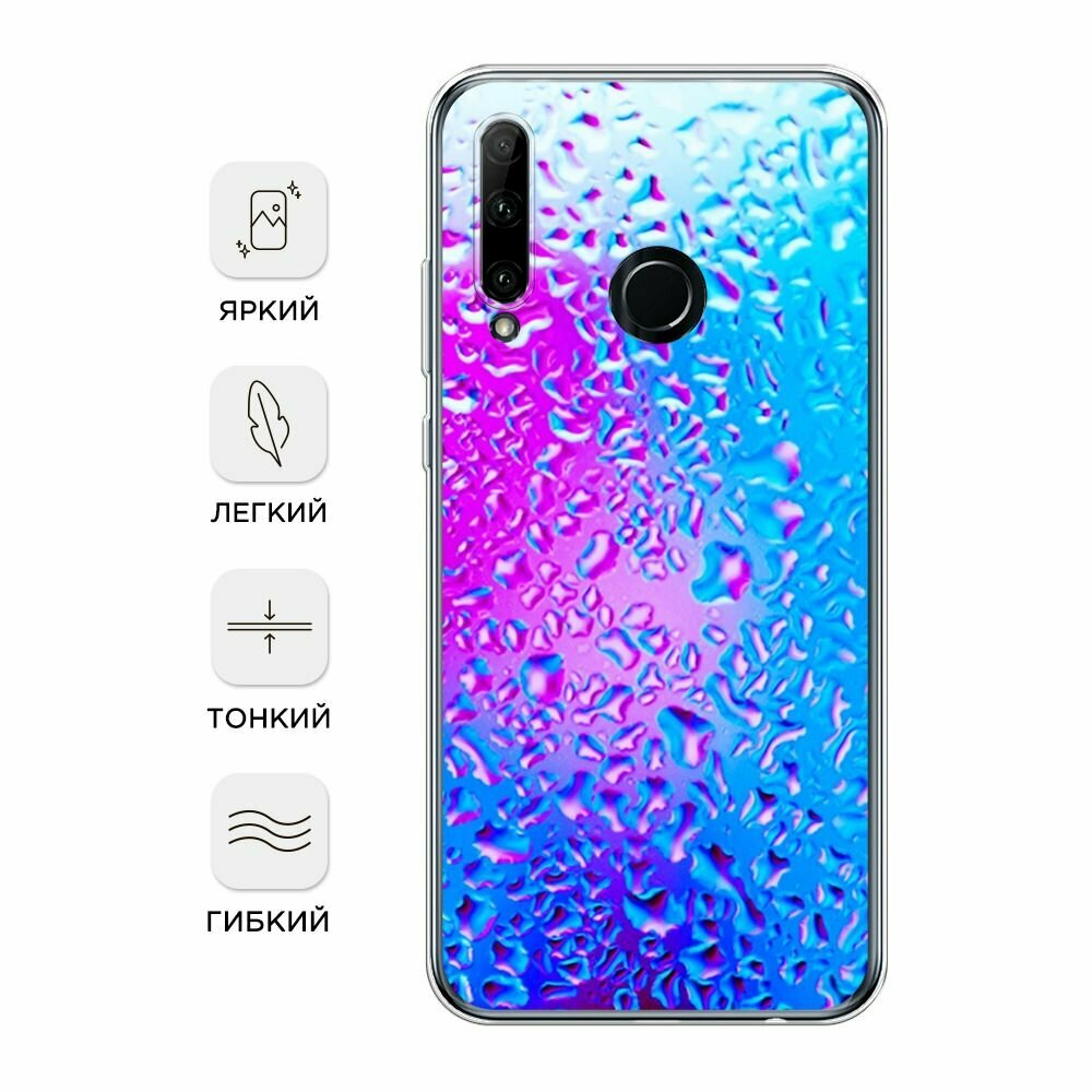 Чехол на Honor 10i/20 Lite 2019/20e/Huawei P Smart Plus 2019 / Хонор 10i с принтом "Капли на стекле" — фото 1