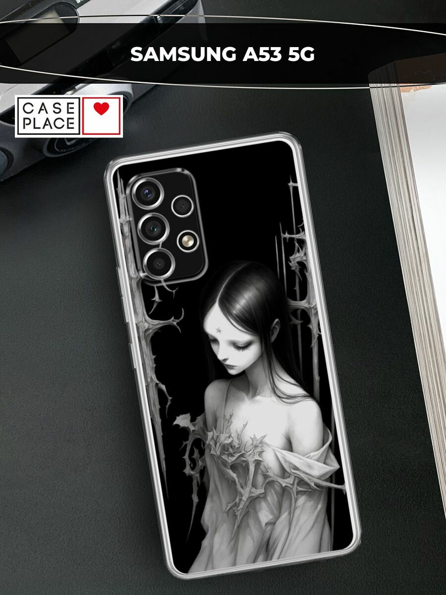 Чехол на Samsung Galaxy A53 / Самсунг Галакси А53 с принтом "Грустная готическая девушка"