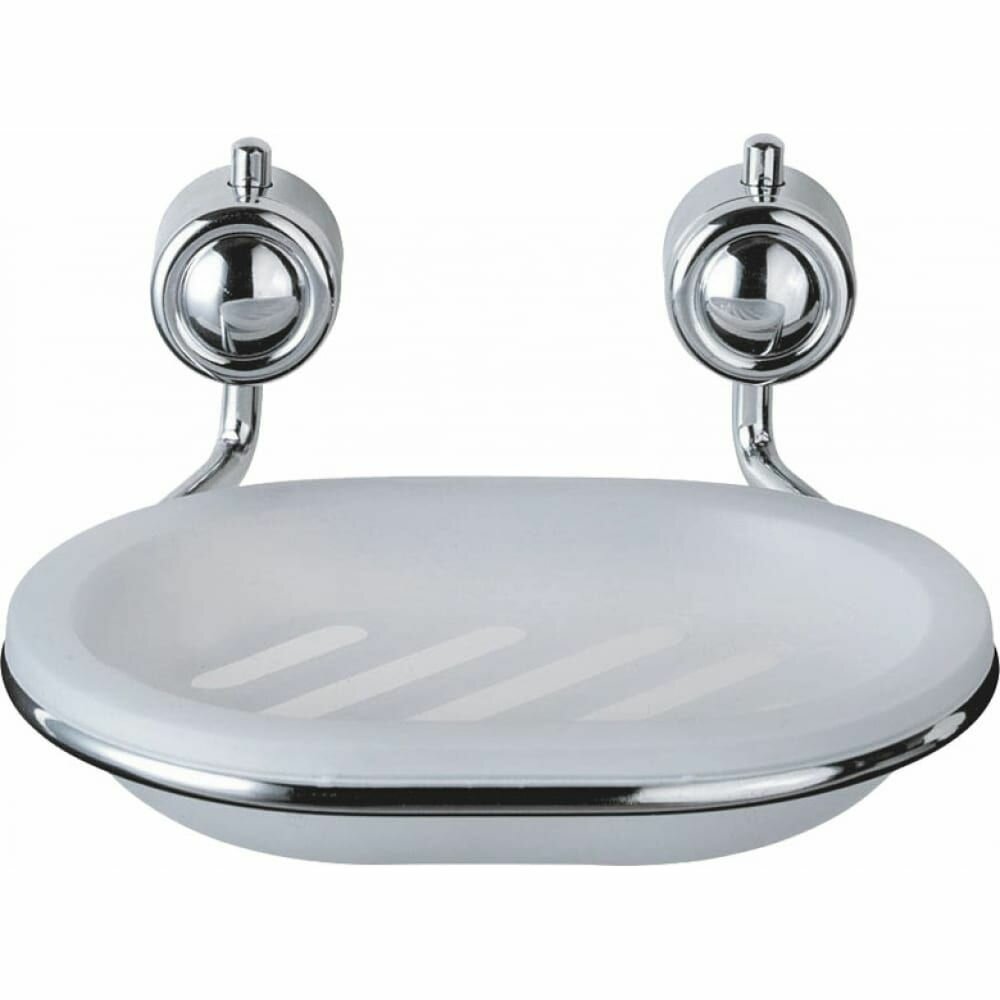 Подвесная мыльница Рыжий кот хромированный металл пластик крепление: шуруп B0922 002483