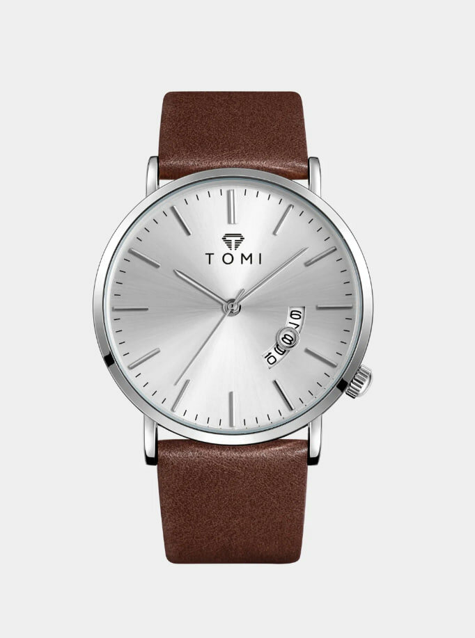 Наручные часы TOMI Casual, коричневый/белый — фото 1