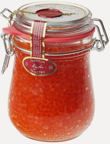 Изображение товара Икра красная горбуши 500г Деликатеска, вылов Сахалин 2025, малосоленая, премиум