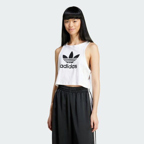 Топ спортивный adidas Originals Trefoil Tank Top, размер XXS INT, белый