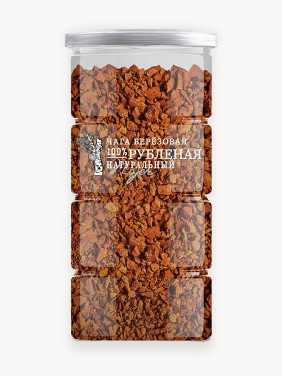 Чага березовая рубленая Noyer натуральная, березовый чайный гриб, 300 гр.