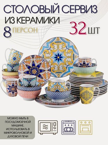 Изображение товара Столовый сервиз из 32 предметов на 8 персон