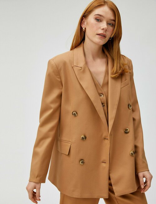Пиджак KOTON, размер 38, коричневый