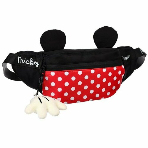 фото Сумка поясная disney, красный/черный