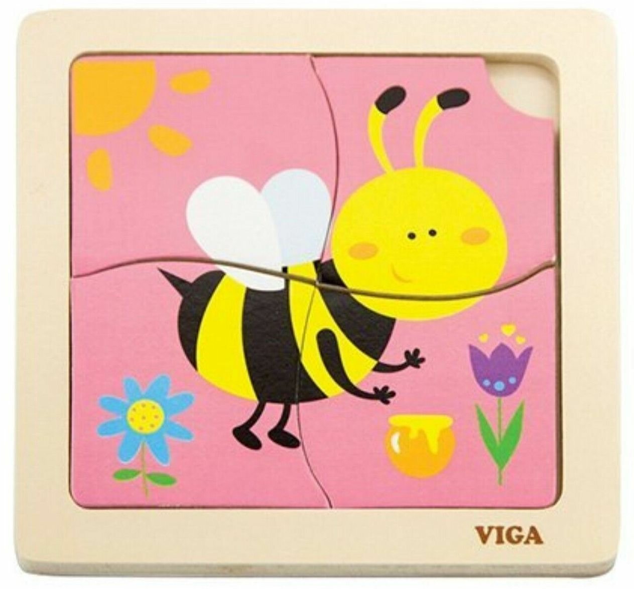Пазл "Пчелка" (4 дет.) в пленке, VIGA 50138